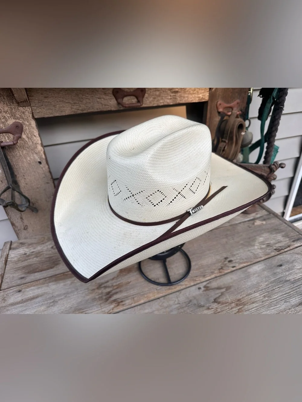 7 1/4 Twister 5x Western Straw Cowboy Hat